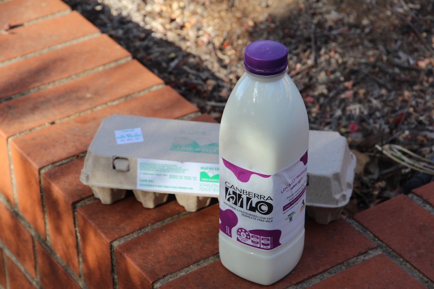 Milk and eggs