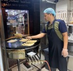 Griddling a bread and egg&nbsp;dish