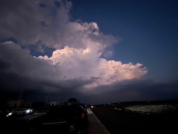 Night sky at Wahba Crater