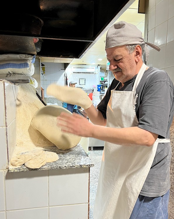 shaping a bread loaf