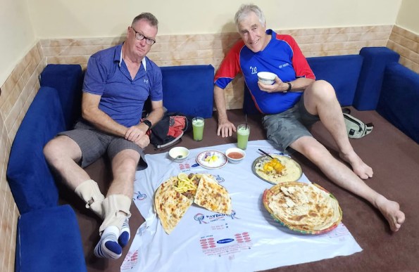Yemeni meal with bread