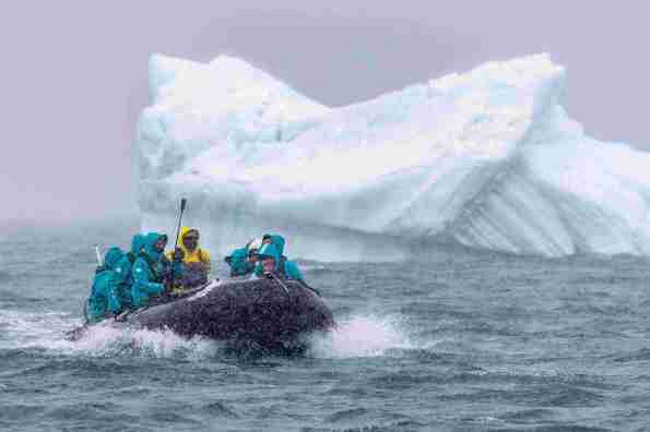 Zodiac with iceberg