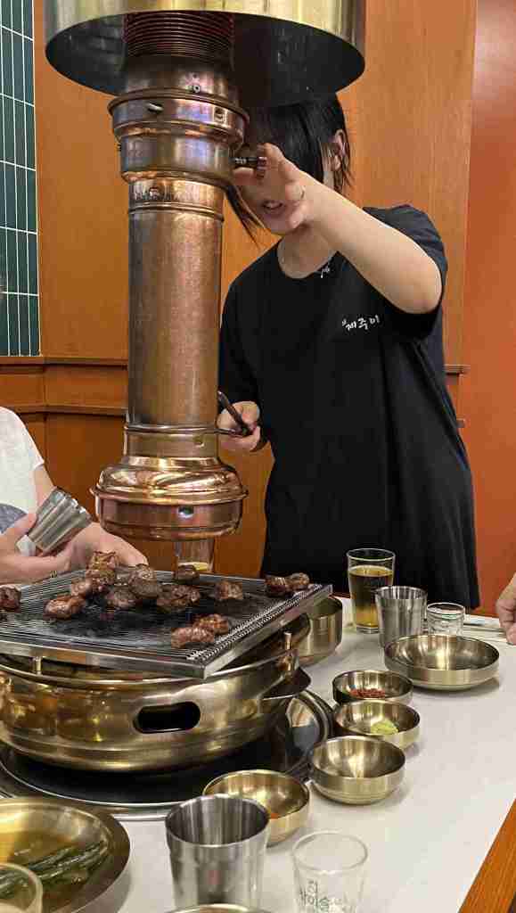 Cooking Korean barbecue